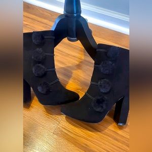 Brand New Booties w/puff ball buttons (non functional)